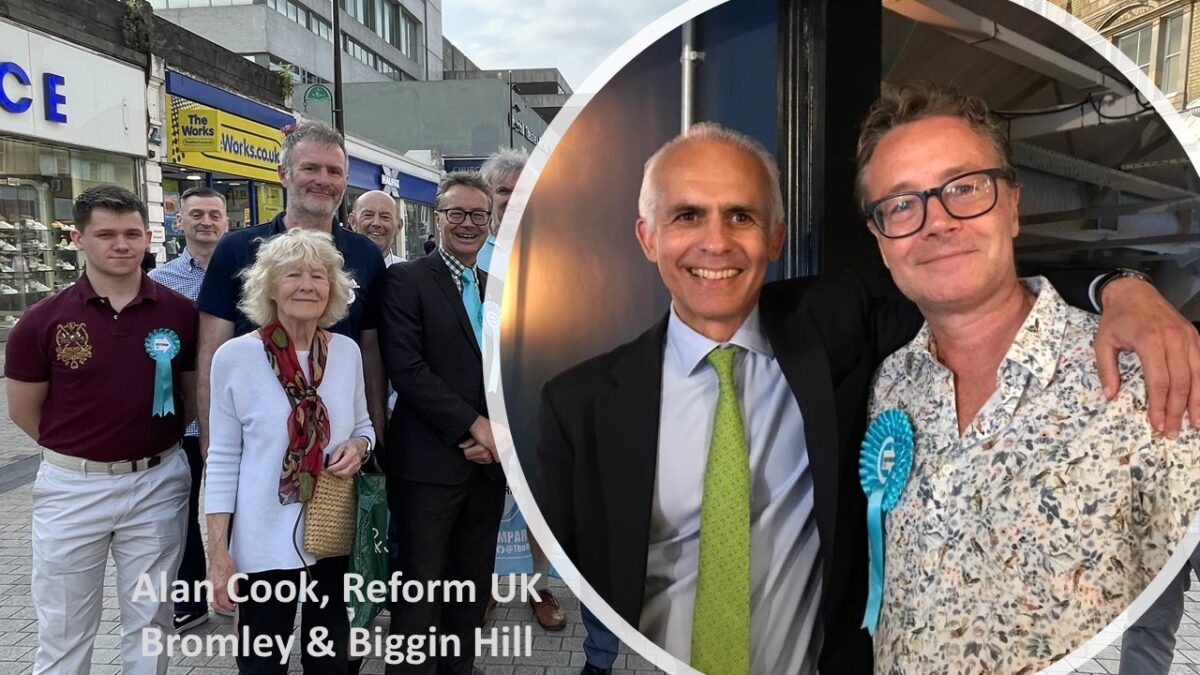 Alan Cook, Reform UK candidate for Bromley & Biggin Hill and the London Assembly