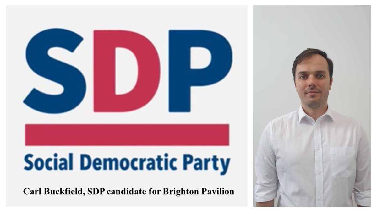 Carl Buckfield, SDP candidate for Brighton Pavilion
