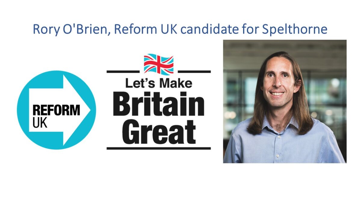 Rory O’Brien, Reform UK candidate for Spelthorne