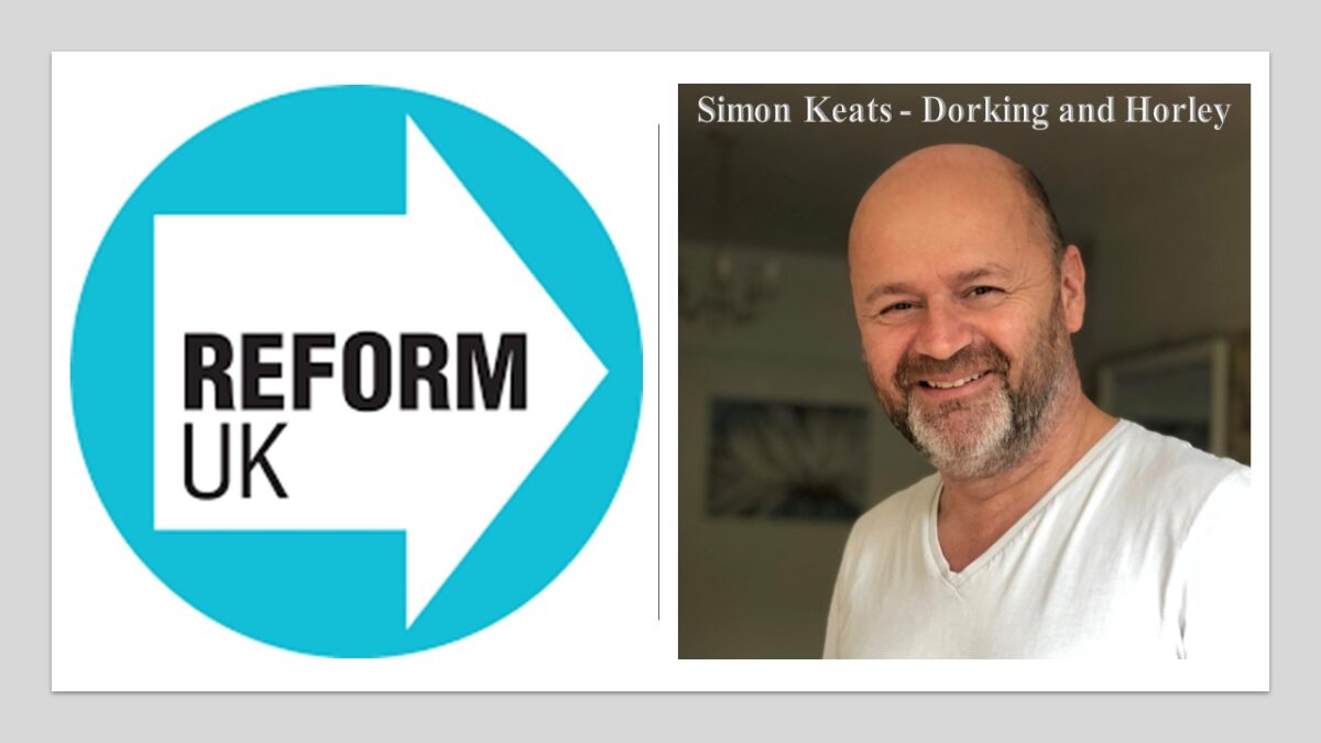Simon Keats, Reform UK candidate for Dorking and Horley.