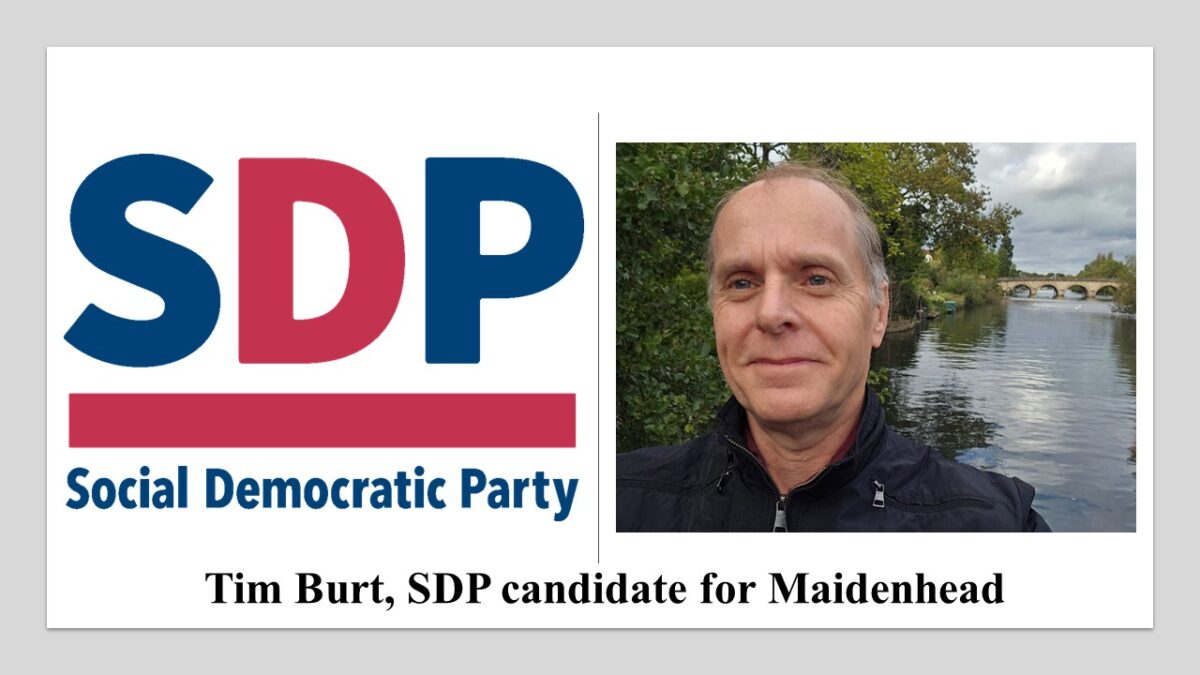 Tim Burt, SDP candidate for Maidenhead