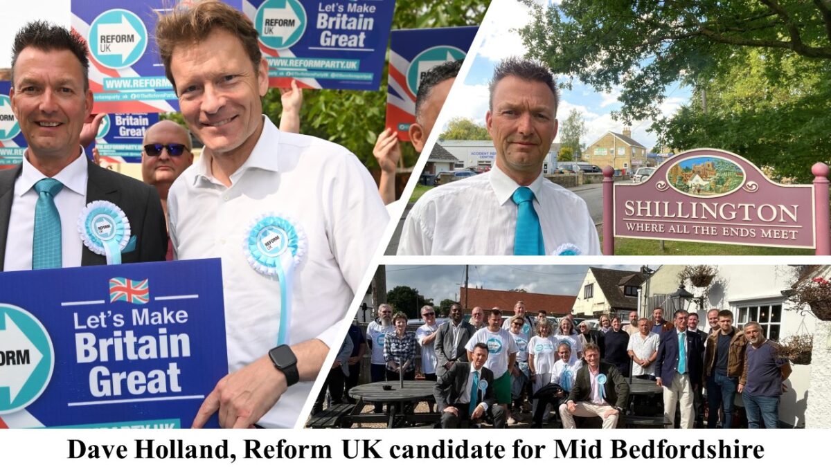 Dave Holland, Reform UK candidate for Mid Bedfordshire