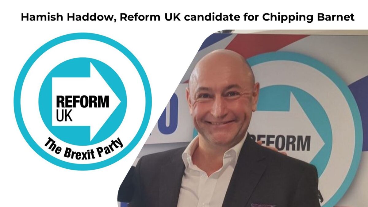 Hamish Haddow, Reform UK candidate for Chipping Barnet