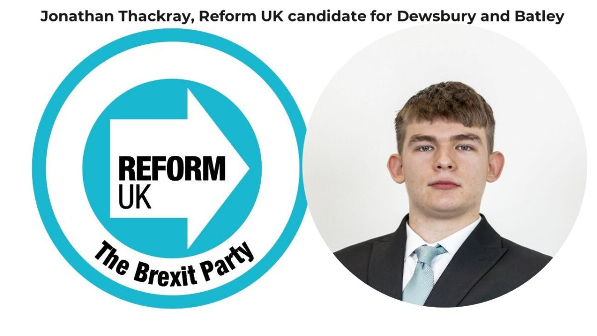Jonathan Thackray, Reform UK candidate for Dewsbury and Batley