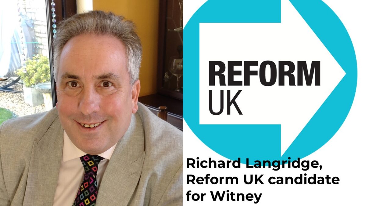 Richard Langridge, Reform UK candidate for Witney