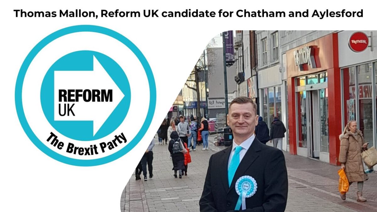 Thomas Mallon, Reform UK candidate for Chatham and Aylesford