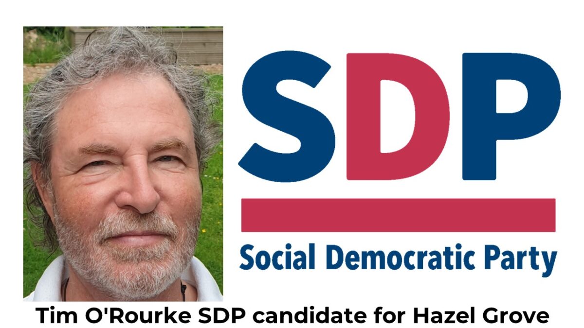 Tim O’Rourke, SDP candidate for Hazel Grove