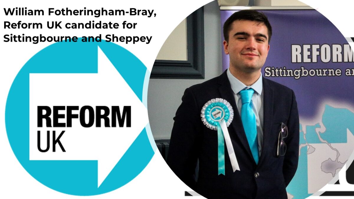 William Fotheringham-Bray, Reform UK candidate for Sittingbourne and Sheppey