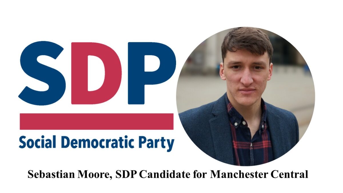 Sebastian Moore, SDP Candidate for Manchester Central