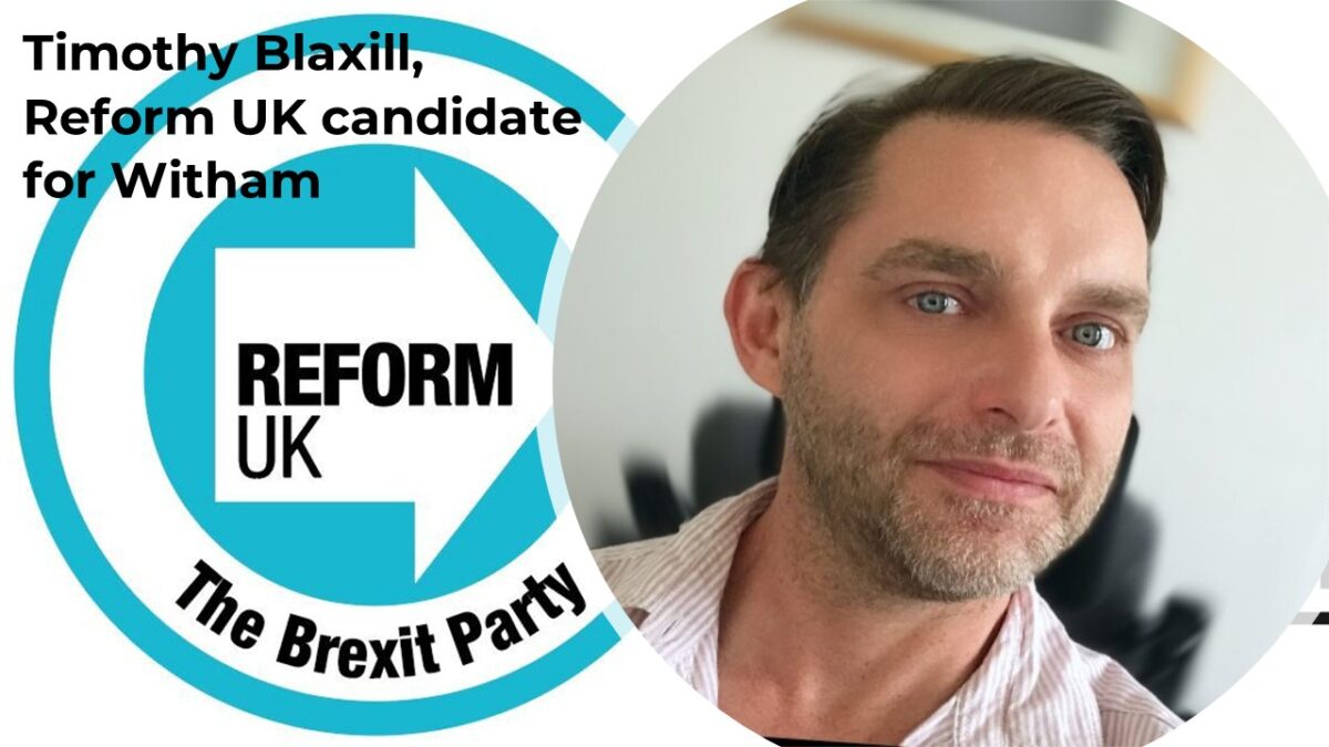 Timothy Blaxill, Reform UK candidate for Witham