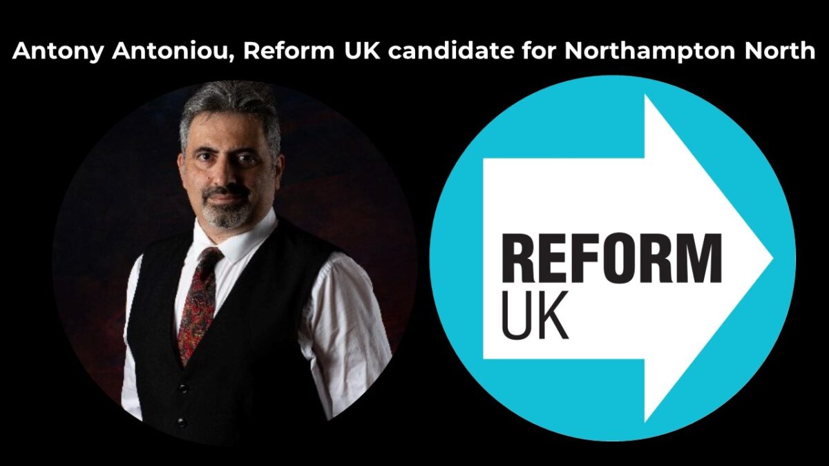 Antony Antoniou, Reform UK candidate for Northampton North