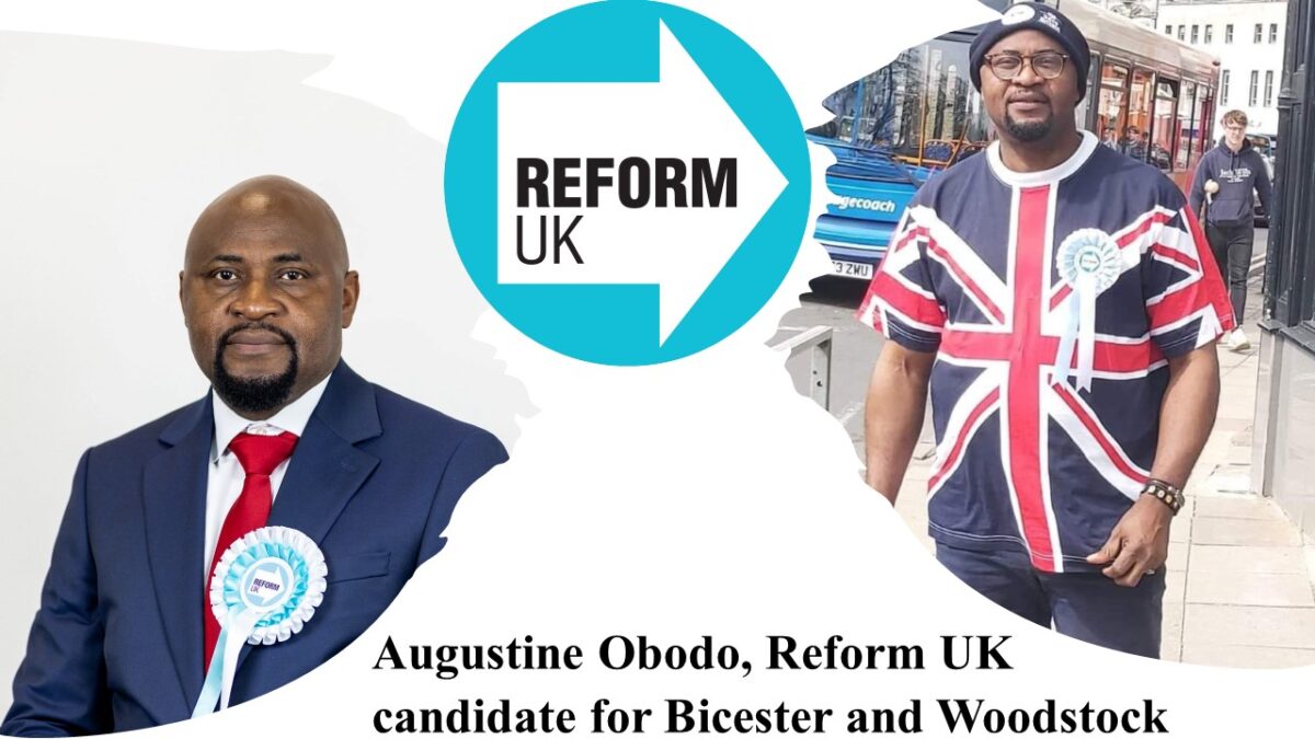Augustine Obodo, Reform UK candidate for Bicester and Woodstock