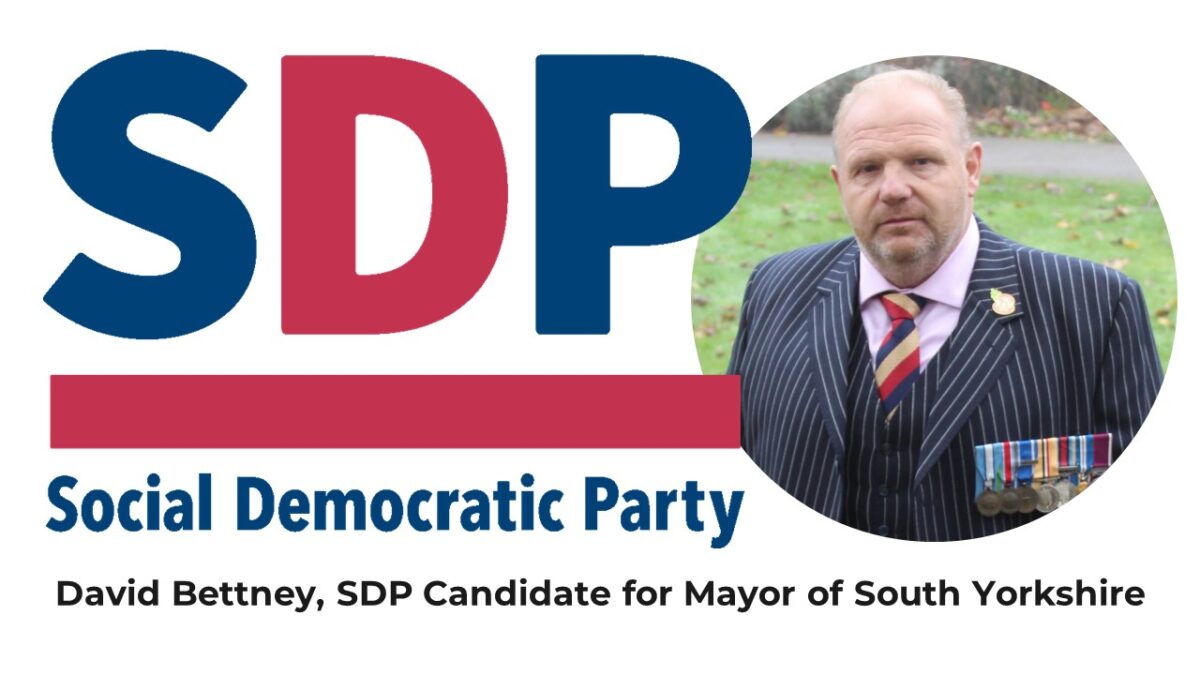 David Bettney, SDP Candidate for Mayor of South Yorkshire