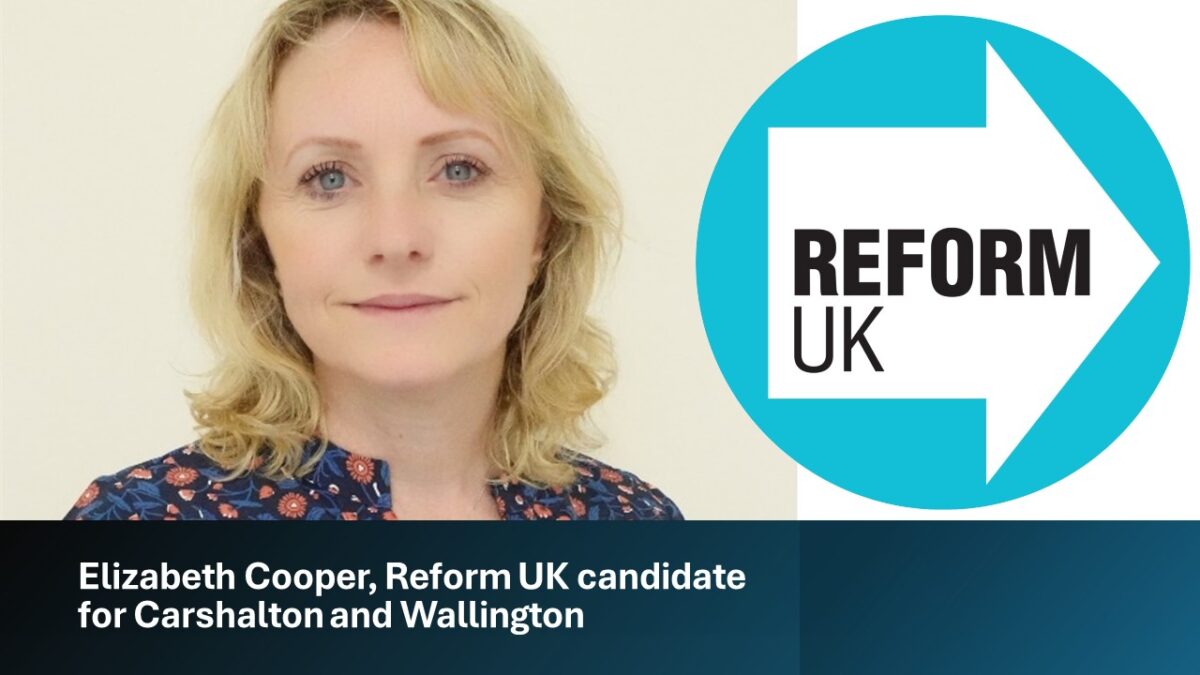 Elizabeth Cooper, Reform UK candidate for Carshalton and Wallington