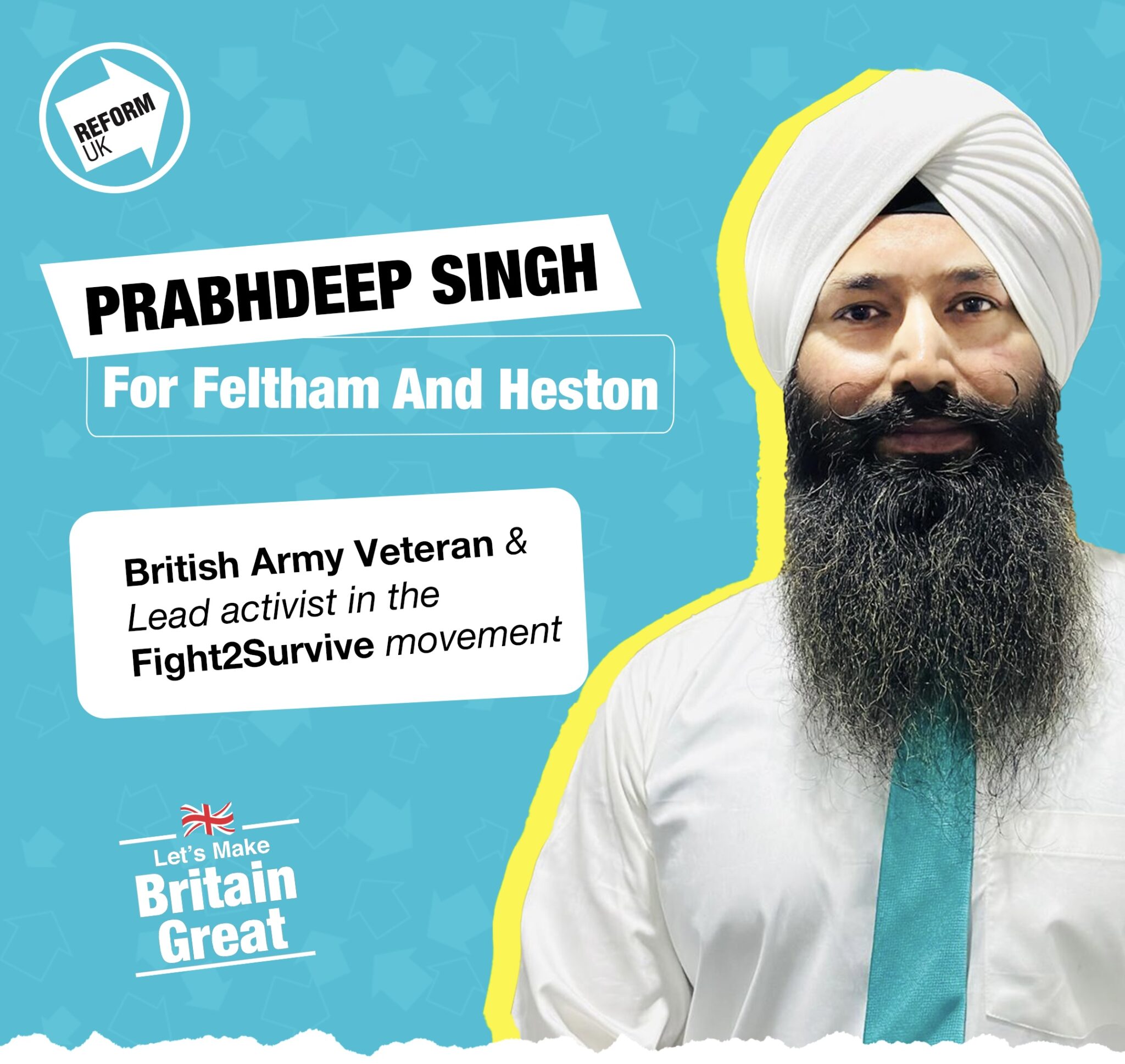 Prabhdeep Singh, Reform UK candidate for Feltham and Heston – Croydon ...