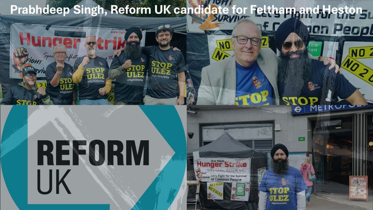 Prabhdeep Singh, Reform UK candidate for Feltham and Heston