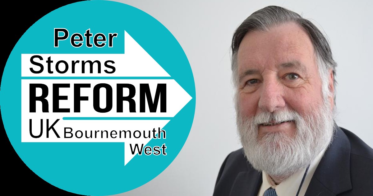 Peter Storms, Reform UK candidate for Bournemouth West