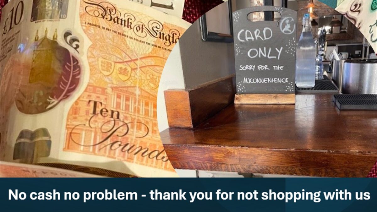 No cash no problem – thank you for not shopping with us