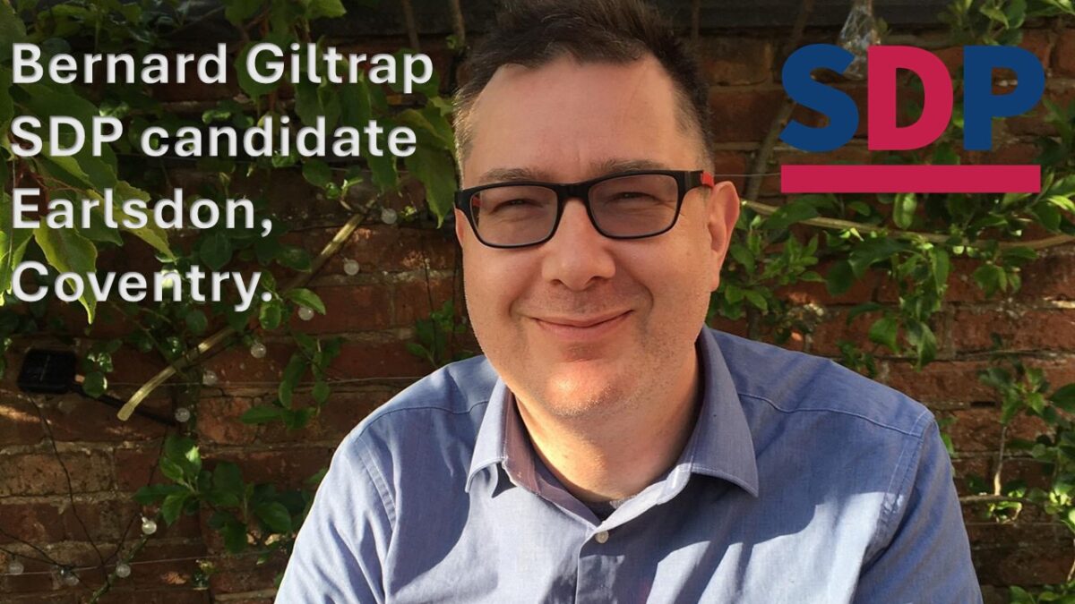 Bernard Giltrap, SDP candidate for Earlsdon ward in Coventry.