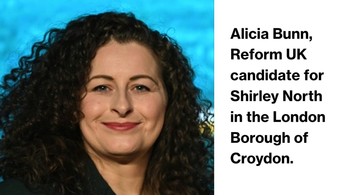 Alicia Bunn, Reform UK candidate for Shirley North in the London Borough of Croydon.