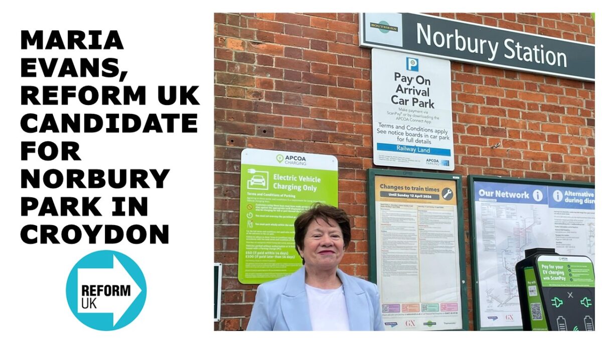 Maria Evans, Reform UK candidate for Norbury Park in Croydon.