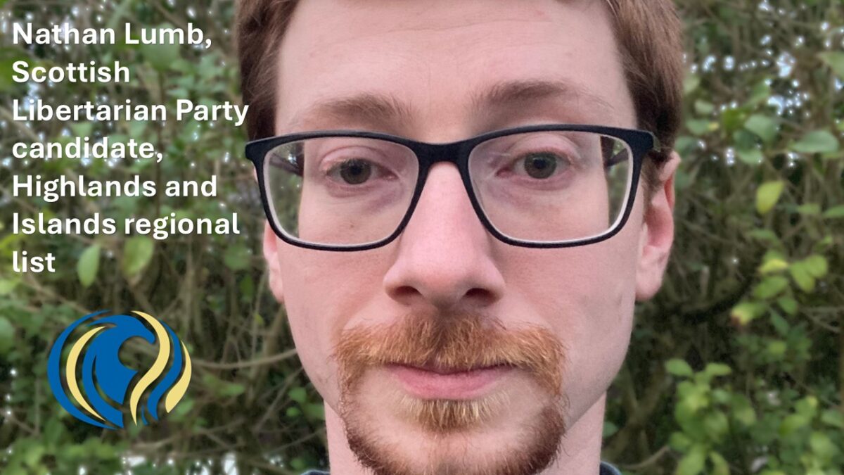 Nathan Lumb, Scottish Libertarian Party candidate, Highlands and Islands regional list.