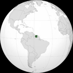 Orthographic map of Suriname by Addicted04