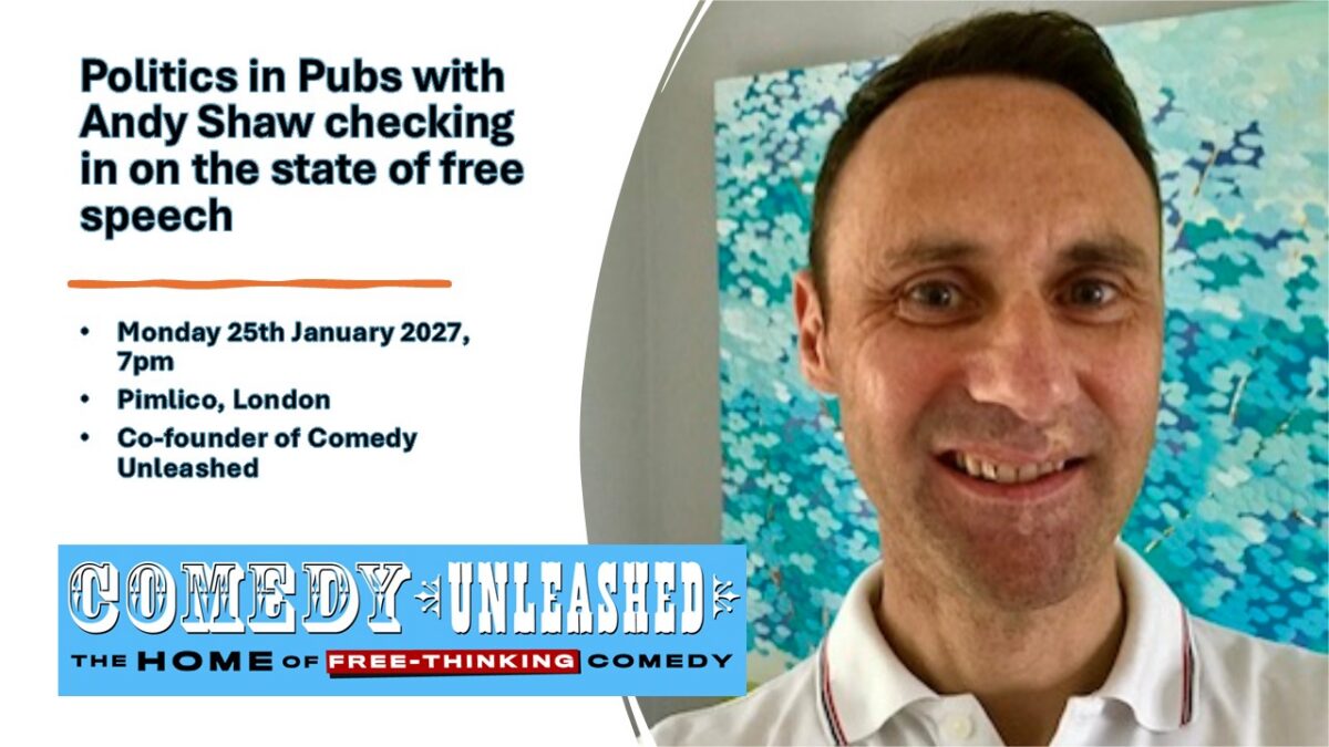 Politics in Pubs with Andy Shaw checking in on the state of free speech
